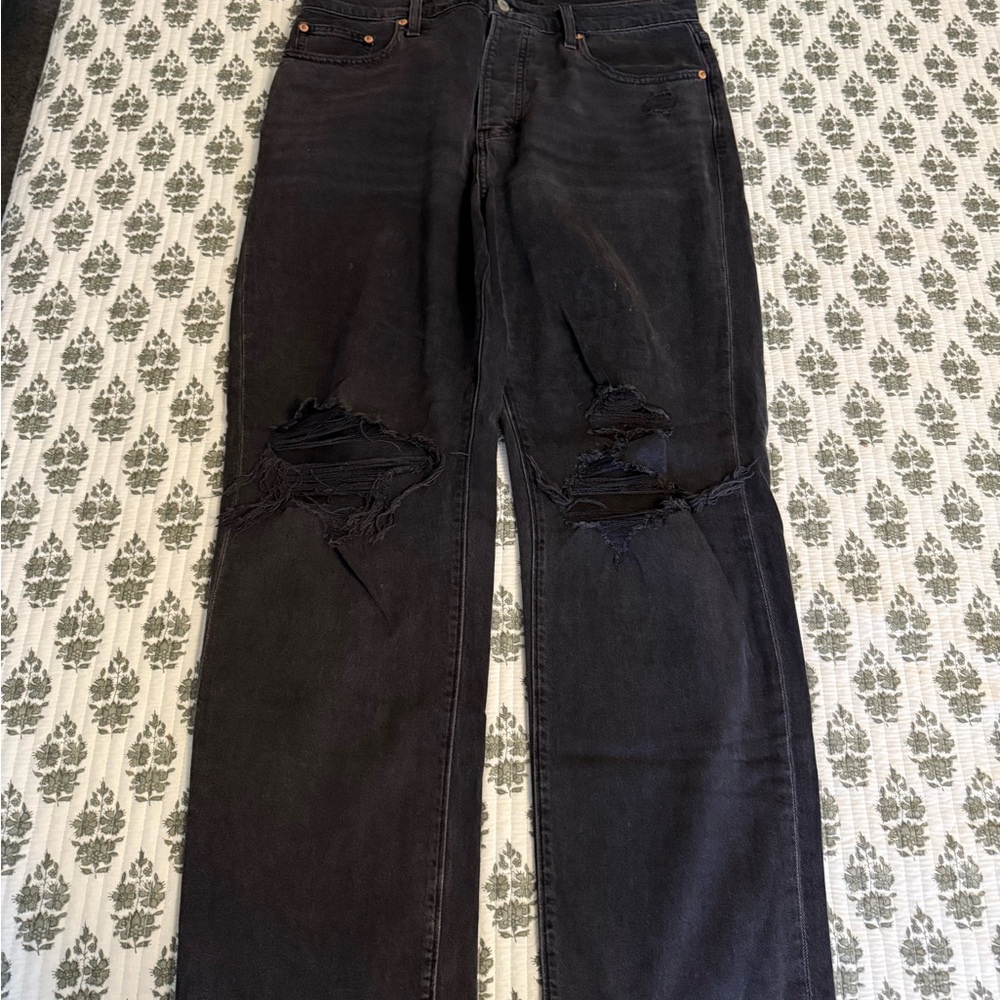 Lucky Brand Black 90’s Loose High Rise Straight Leg Jeans